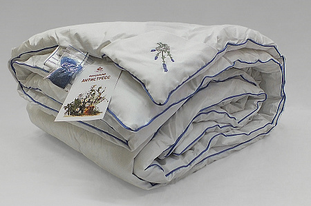 Одеяло стеганое всесезонное 150х200 см коллекция  "Лаванда Антистресс"  бамбуковое волокно с вложенным саше из натуральной лаванды, ткань  100% хлопок, ЛА-О-5-3