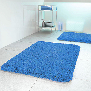 Коврик для ванной комнаты HIGHLAND полиэстер 120х70 см голубой, Spirella, 1013082