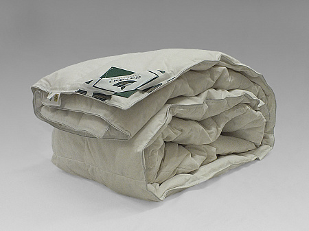 Одеяло пуховое кассетное теплое 172х205 см коллекция "Серебряная мечта" пух категории Экстра, ткань 100% хлопок, СМ-О-4-2